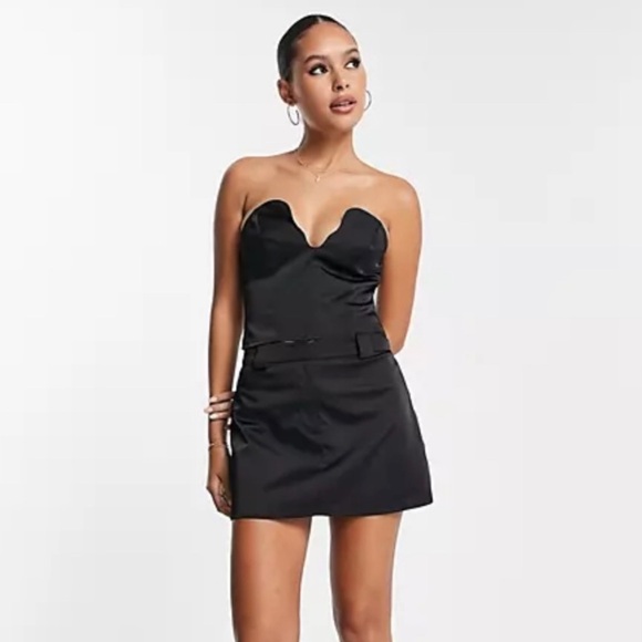 Topshop Tops - Black satin corset